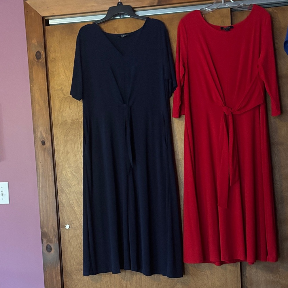 Elegant Red and Blue Women's Dresses -sold together $40